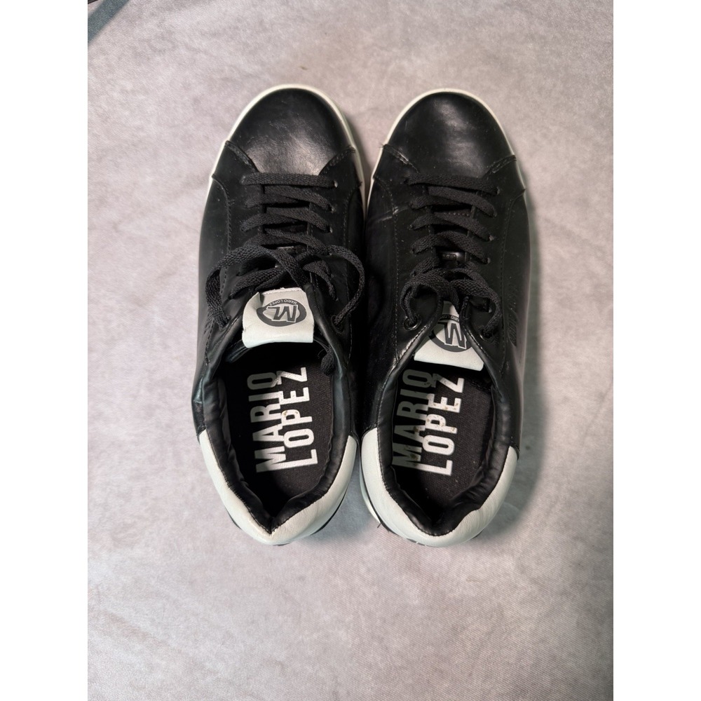 Mario Lopez Men's Size 8 Black Gray Lace Up Low Top Sneakers Casual Shoes